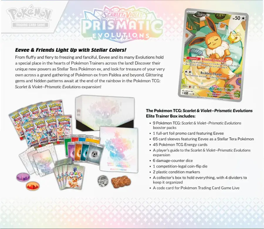 Pokémon TCG: Scarlet & Violet Prismatic Evolutions Elite Trainer Box