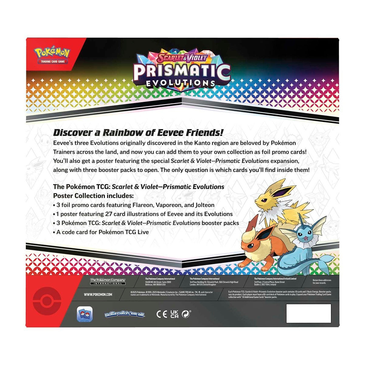 Pokémon TCG: Scarlet & Violet Prismatic Evolutions Poster Collection