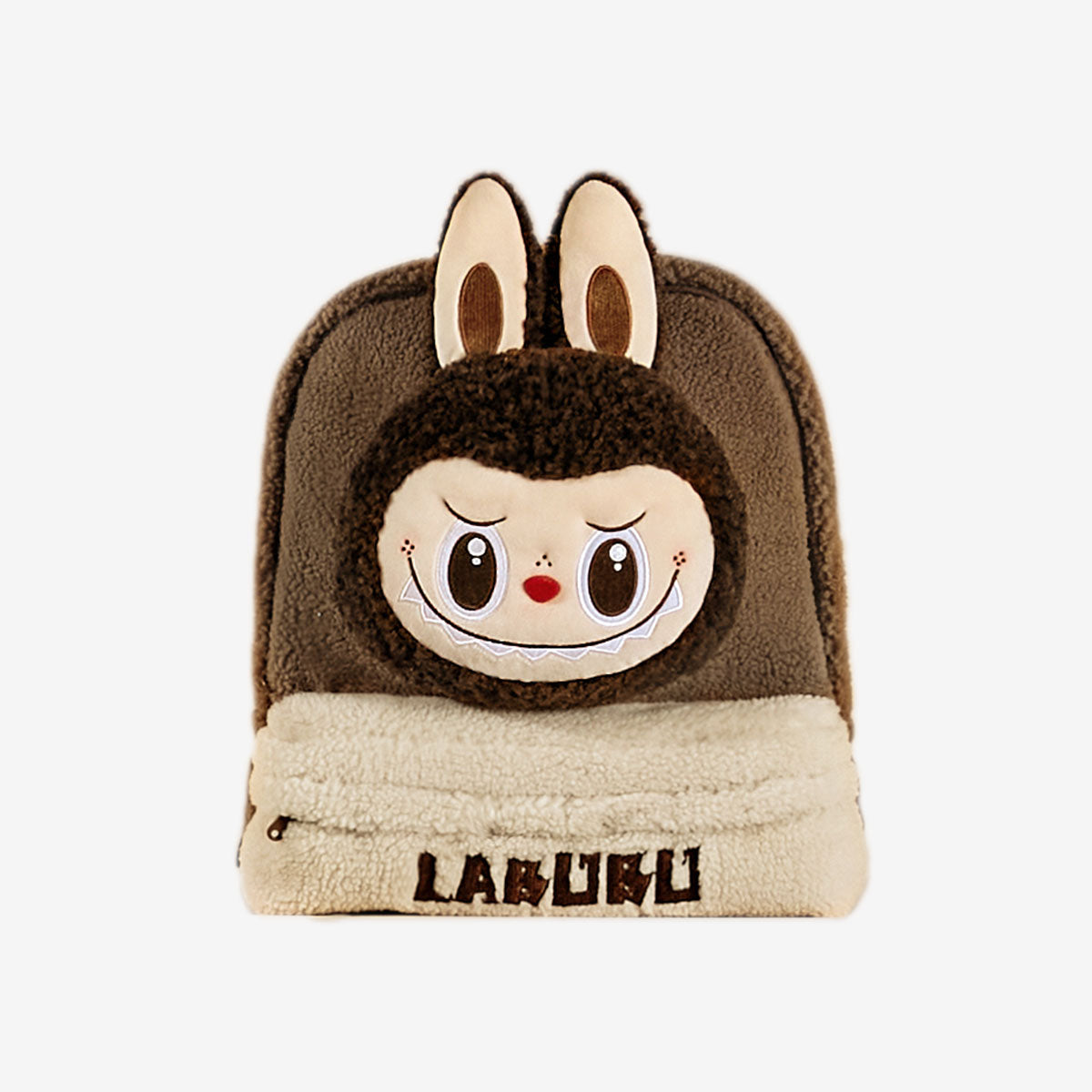 Pop Mart Classic Bag Series-LABUBU Berber Fleece Backpack (Brown)