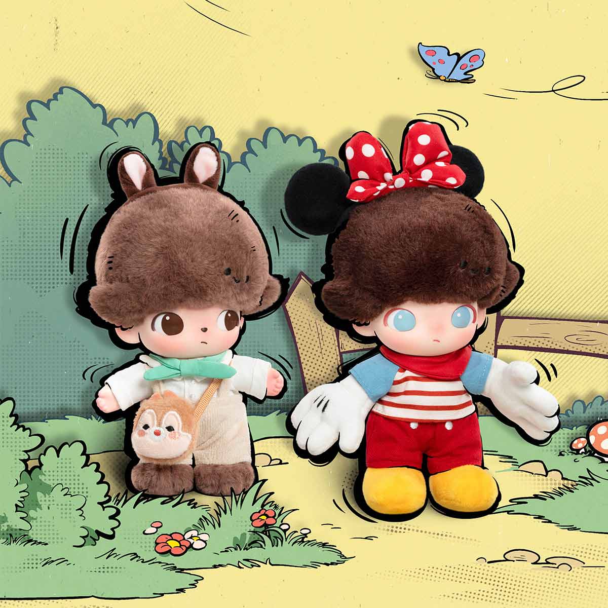 Pop Mart DIMOO WORLD × DISNEY Series-Vinyl Plush Keychain Blind Box